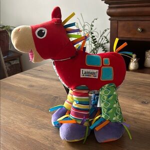 2006 Lamaze Horse Plush Texture Red Multicolored 25cm Tall